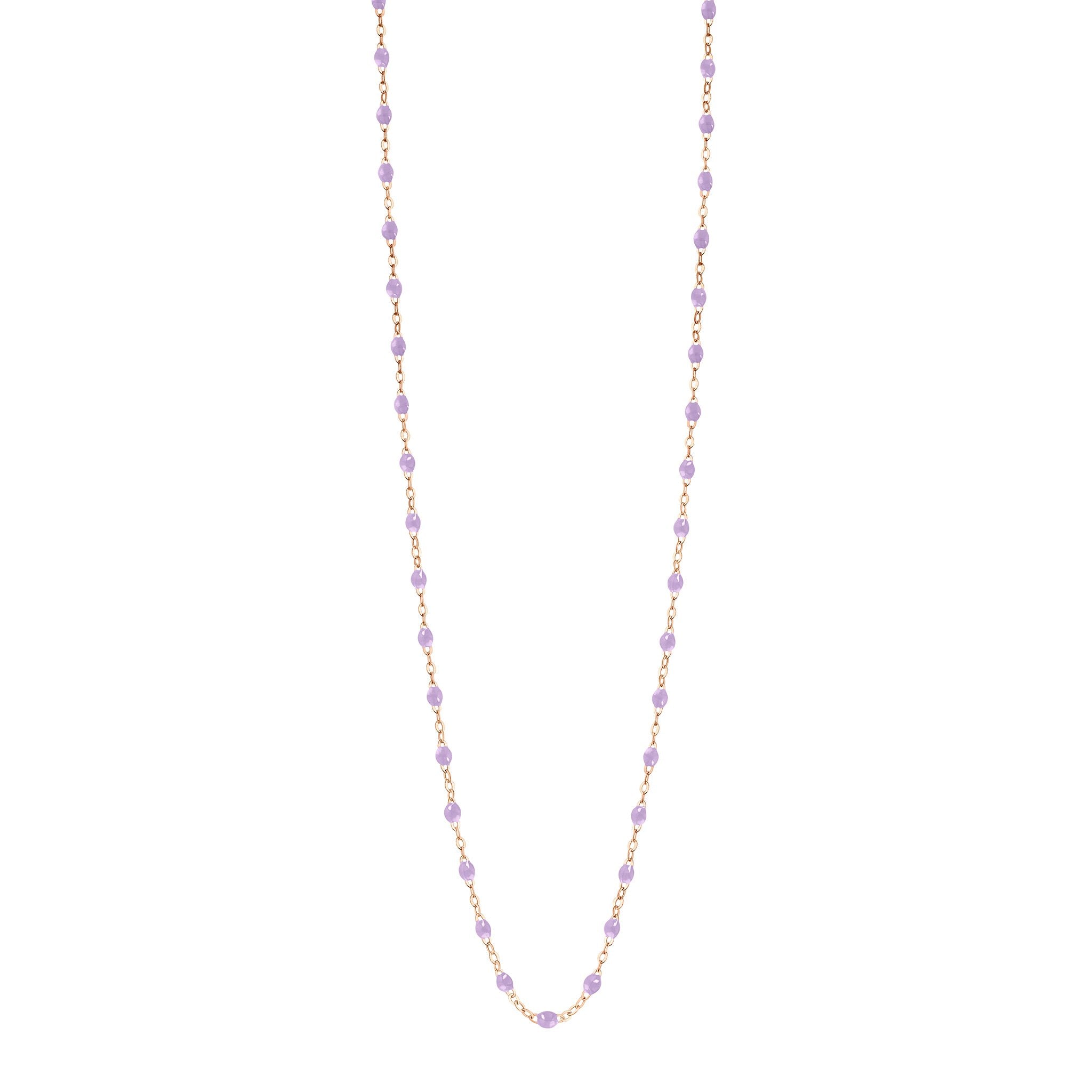 Gigi Clozeau - Sautoir parme Classique Gigi, or rose, 86 cm