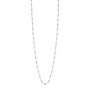 Gigi Clozeau - Sautoir parme Classique Gigi, or rose, 86 cm