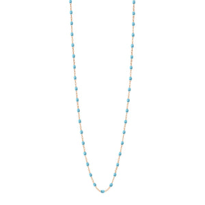 Gigi Clozeau - Sautoir turquoise Classique Gigi, or rose, 86 cm
