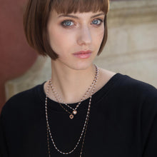 Gigi Clozeau - Collar negro Cœur Dentelle, oro rosa, 42 cm