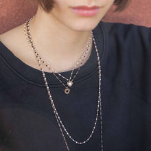 Gigi Clozeau - Collar negro Cœur Dentelle, oro rosa, 42 cm